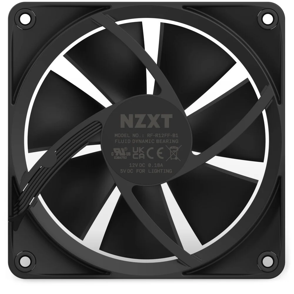 NZXT F120 RGB - Computer Case Fan in Black - 120mm