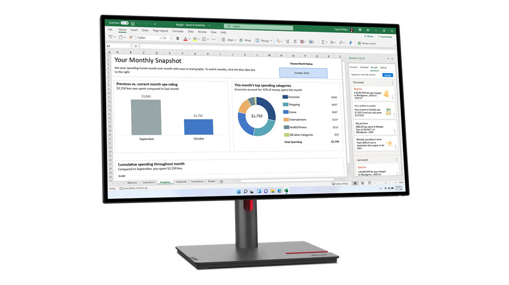 Lenovo ThinkVision P27Q-30 - 68.6 cm (27") - 2560 x 1440 pixels LED Monitor - Image 2