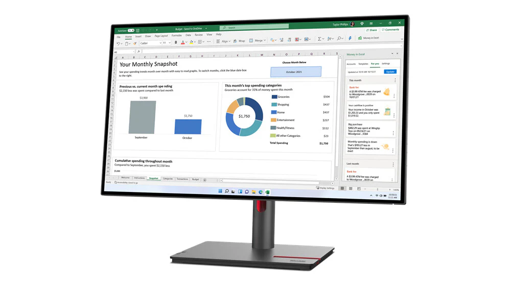 Lenovo ThinkVision P27Q-30 - 68.6 cm (27") - 2560 x 1440 pixels LED Monitor - Image 3