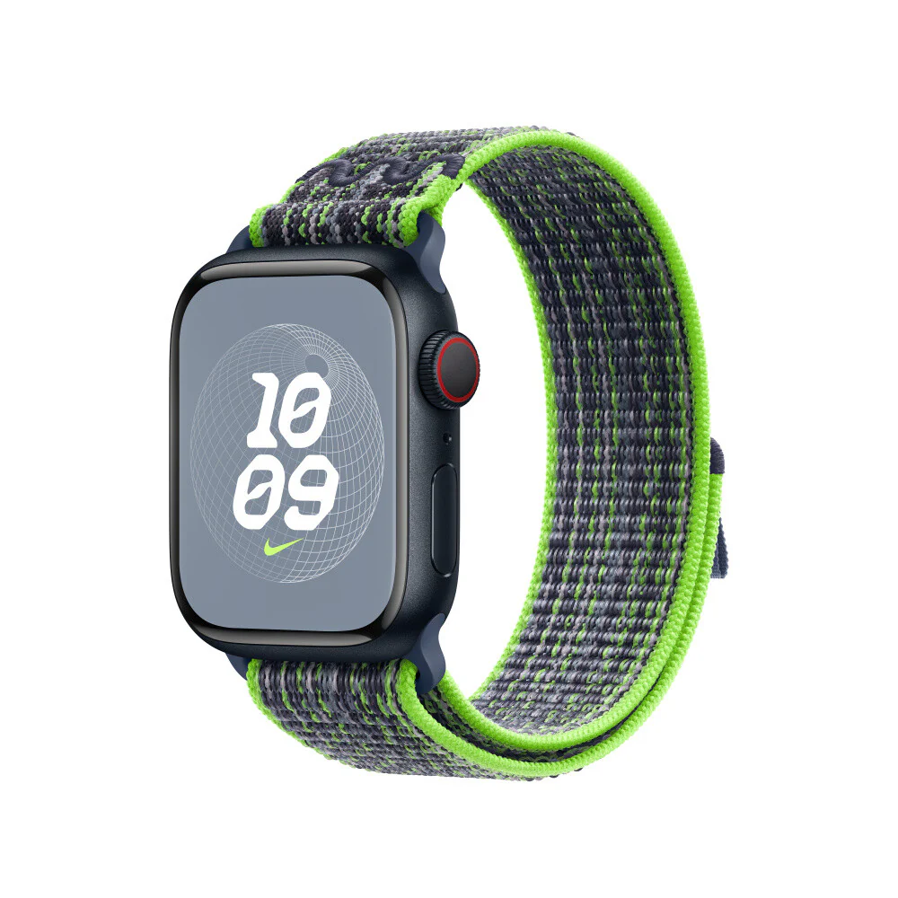 Apple MTL03ZM/A - 41mm Bright Green/Blue Nike Sport Loop - Image 2
