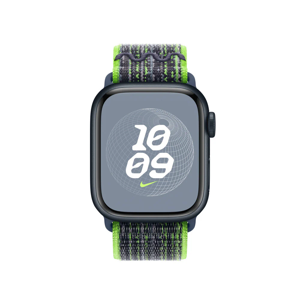 Apple MTL03ZM/A - 41mm Bright Green/Blue Nike Sport Loop - Image 3