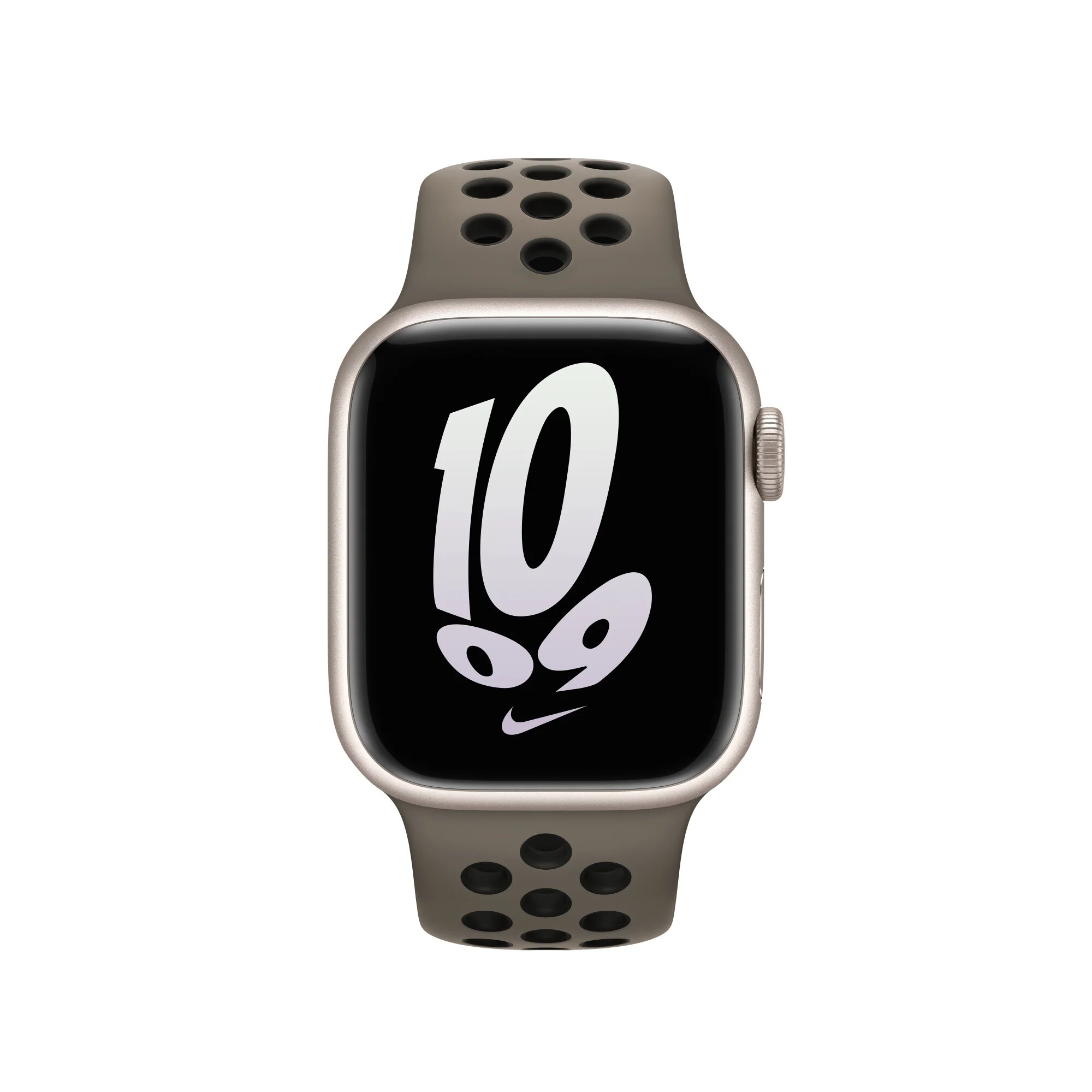 Apple MPGT3ZM/A - 41mm Olive Grey/Black Nike Sport Band - Image 3
