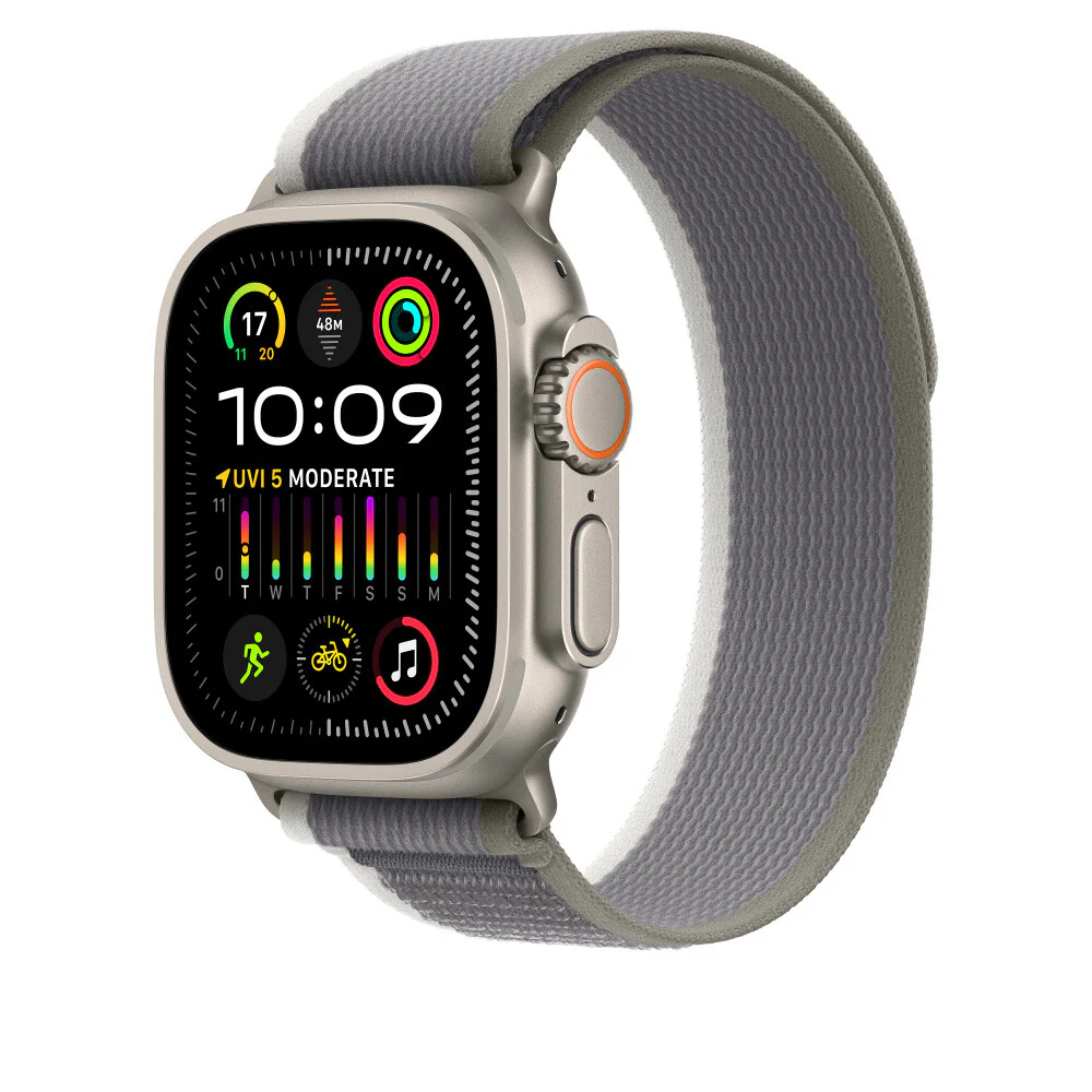 Apple MT5Y3ZM/A - 49mm Green/Grey Trail Loop - S/M - Image 2