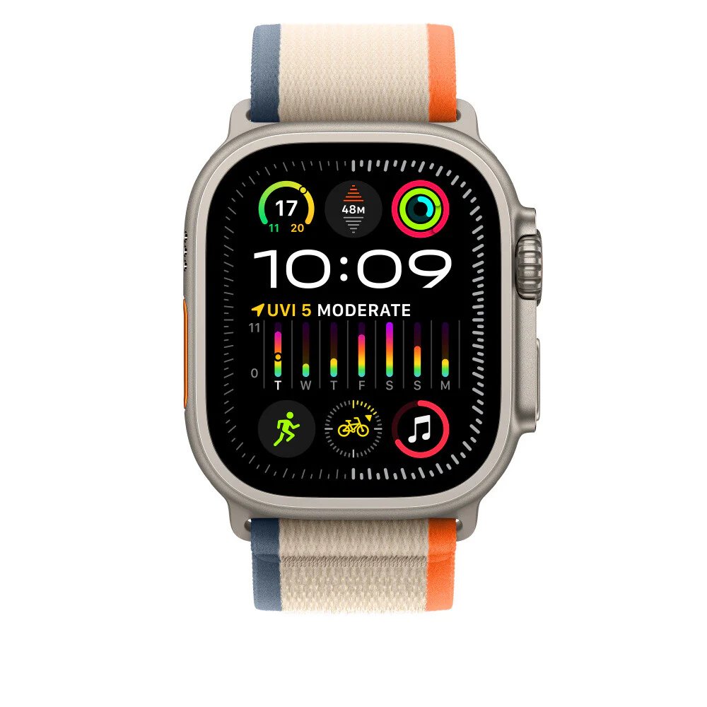 Apple MT5W3ZM/A - 49mm Orange/Beige Trail Loop - S/M - Image 3