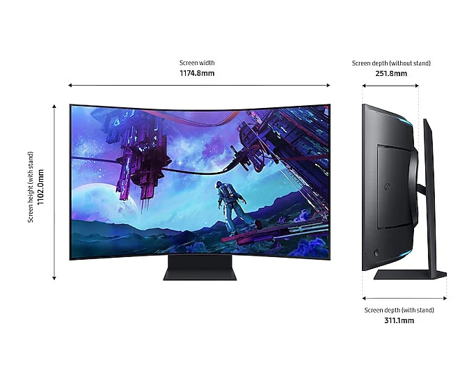 Samsung Odyssey Ark - 139.7 cm (55") - 3840 x 2160 pixels 4K Ultra HD LED Monitor - Image 5