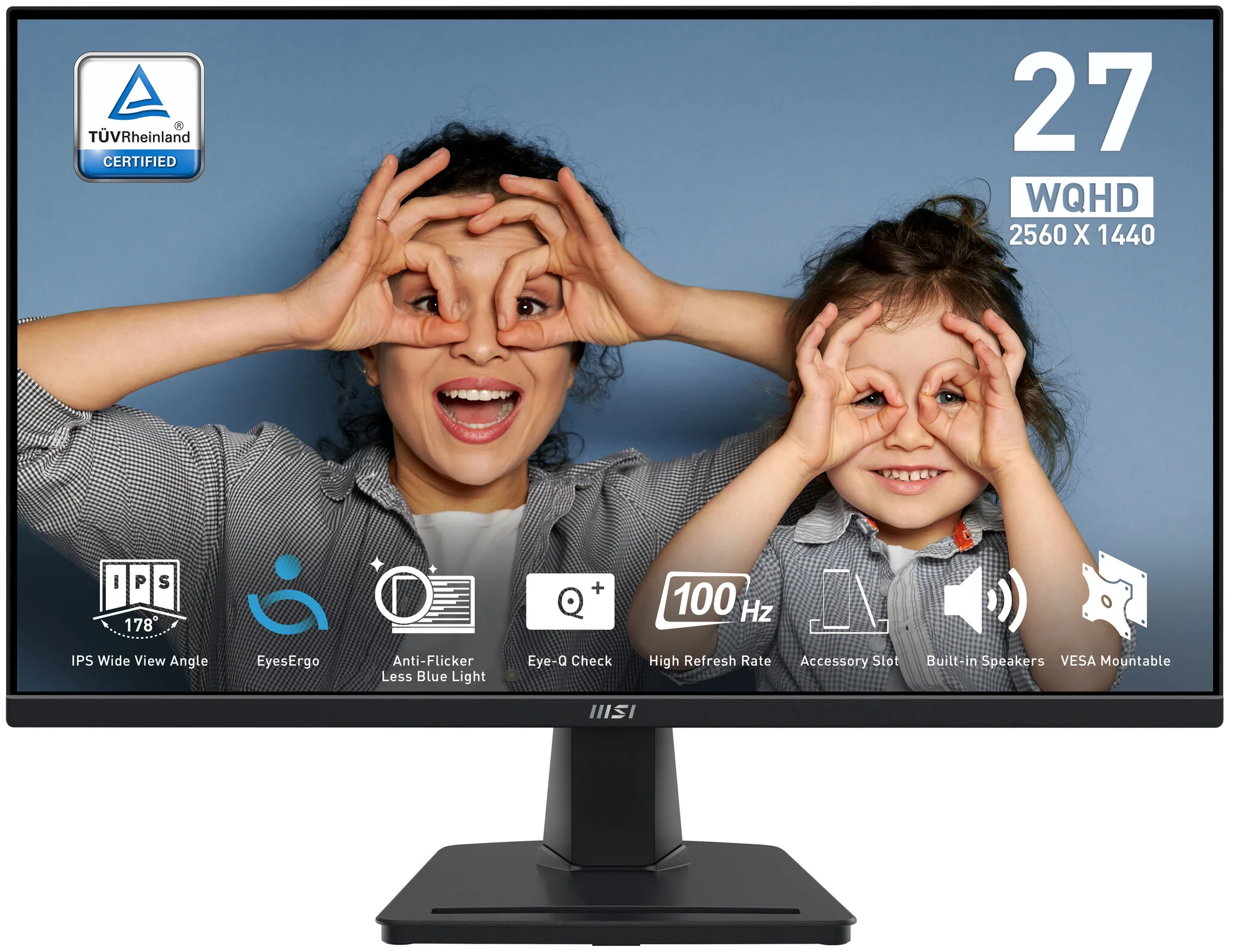 MSI Pro MP275Q - 68.6 cm (27") - 2560 x 1440 pixels Wide Quad HD LED Monitor