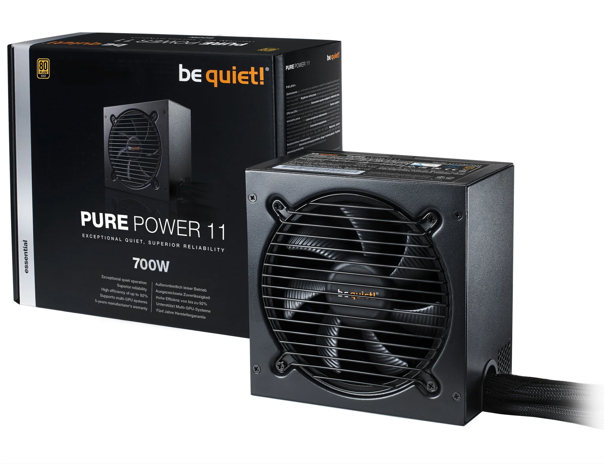 be quiet! Pure Power 11 - 700W 80+ Gold Non-Modular Power Supply Unit - Image 3