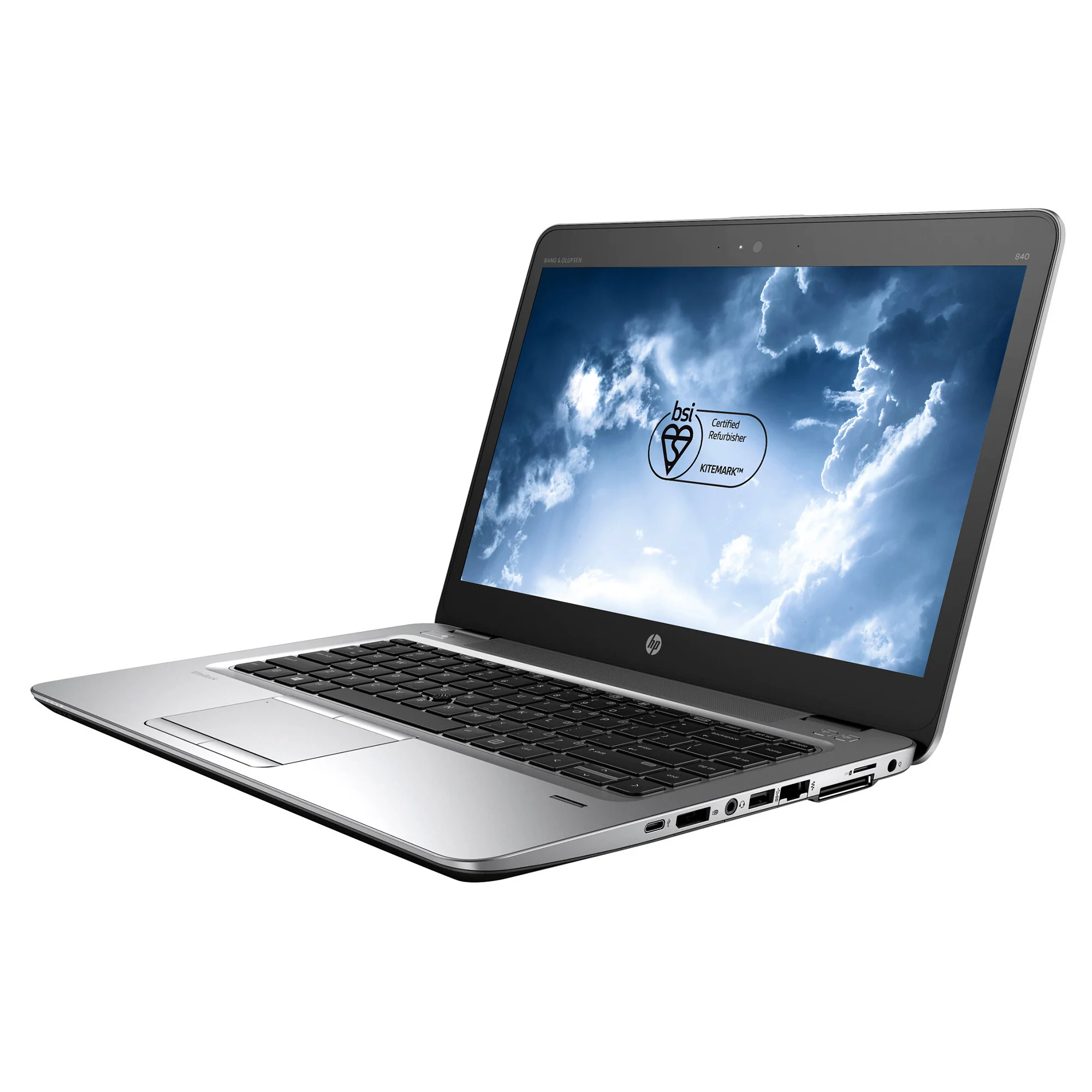 HP EliteBook 840 G4 Laptop - 35.6 cm (14") - Intel® Core™ i5-7200U - 8 GB DDR4-SDRAM - 256 GB SSD - Wi-Fi 5 - Windows 10 Pro - Black / Silver - Refurbished - Image 4