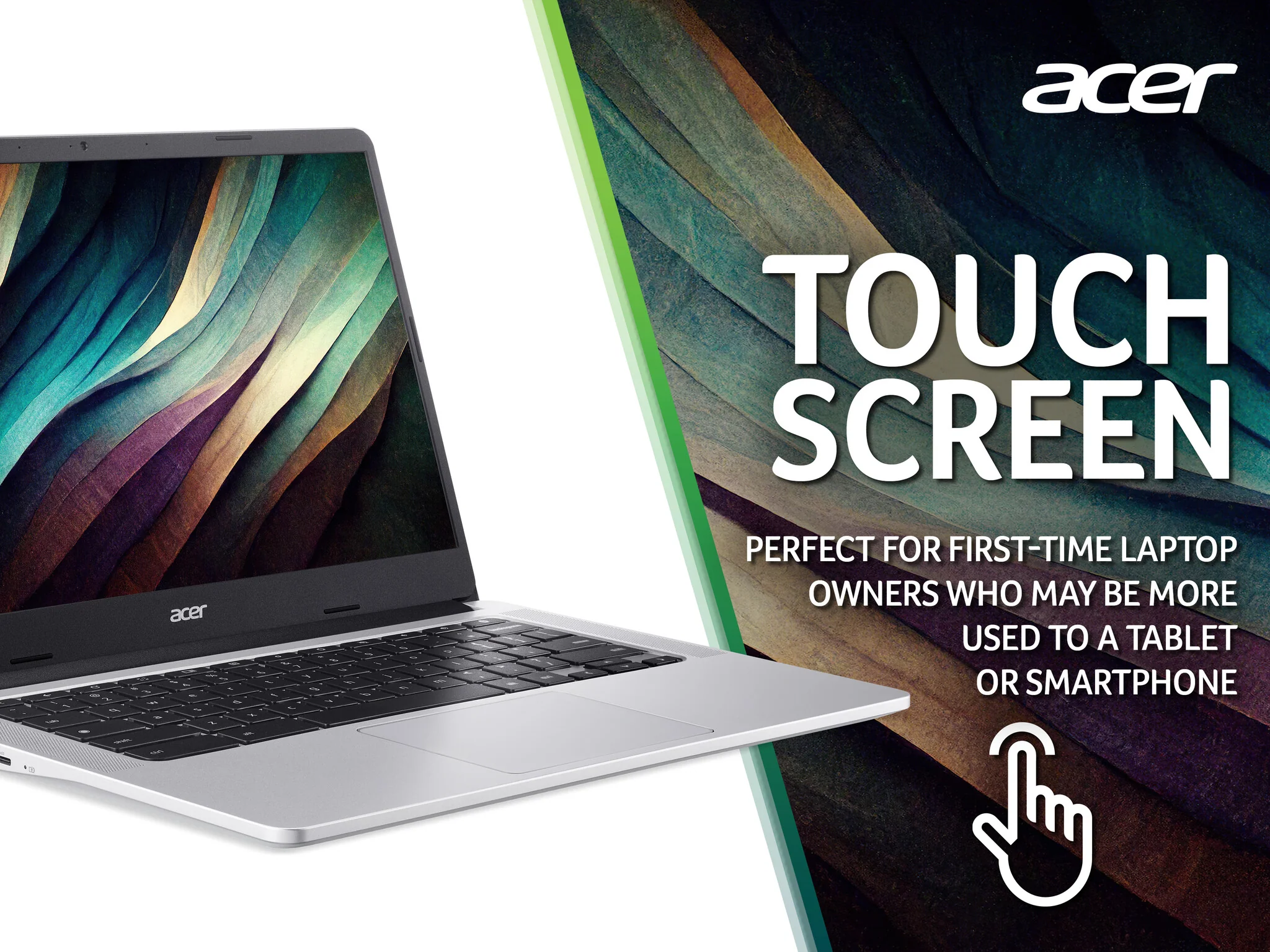 Acer Chromebook 314 - 35.6 cm (14") - Touchscreen - Intel® Pentium® Silver - 8 GB LPDDR4x-SDRAM - 128 GB SSD - Wi-Fi 5 - ChromeOS - Silver - Image 7