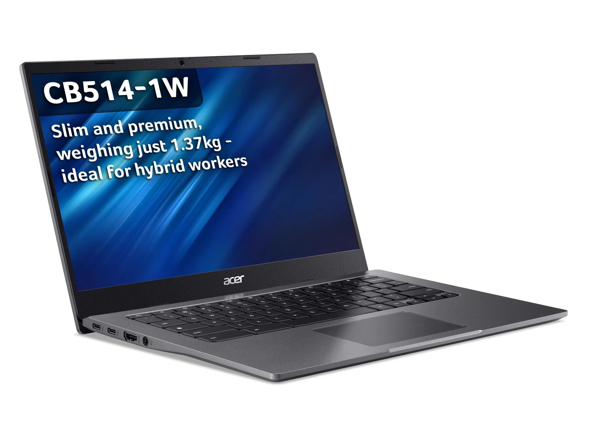 Acer Chromebook 514 - 35.6 cm (14") - Intel® Core™ i5-1135G7 - 8 GB LPDDR4x-SDRAM - 256 GB SSD - Wi-Fi 6 - ChromeOS - Grey - Image 3
