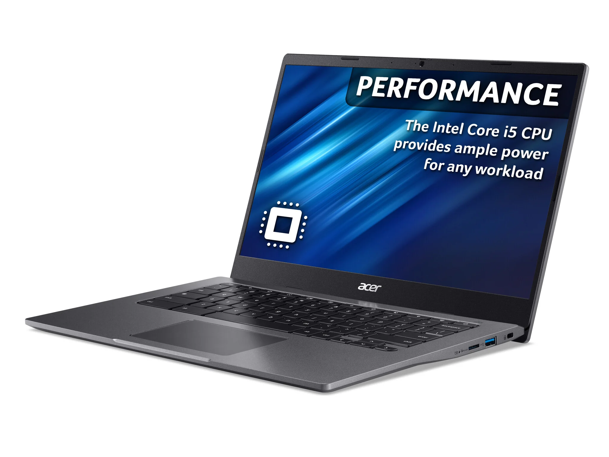 Acer Chromebook 514 - 35.6 cm (14") - Intel® Core™ i5-1135G7 - 8 GB LPDDR4x-SDRAM - 256 GB SSD - Wi-Fi 6 - ChromeOS - Grey - Image 5