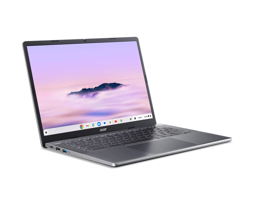 Acer Chromebook Plus 514 - 35.6 cm (14") - AMD Ryzen 3 7320C - 8 GB LPDDR5x-SDRAM - 128 GB SSD - Wi-Fi 6 - ChromeOS - Grey - Image 2