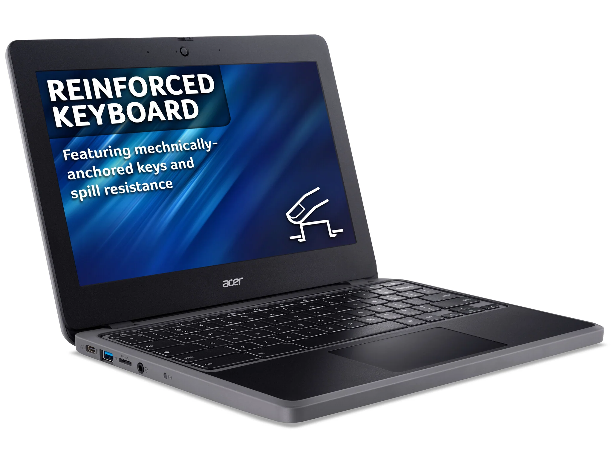 Acer Chromebook 511 - 29.5 cm (11.6") - Intel® N100 - 4 GB LPDDR5-SDRAM - 64 GB eMMC - Wi-Fi 6E - ChromeOS - Black - Image 3