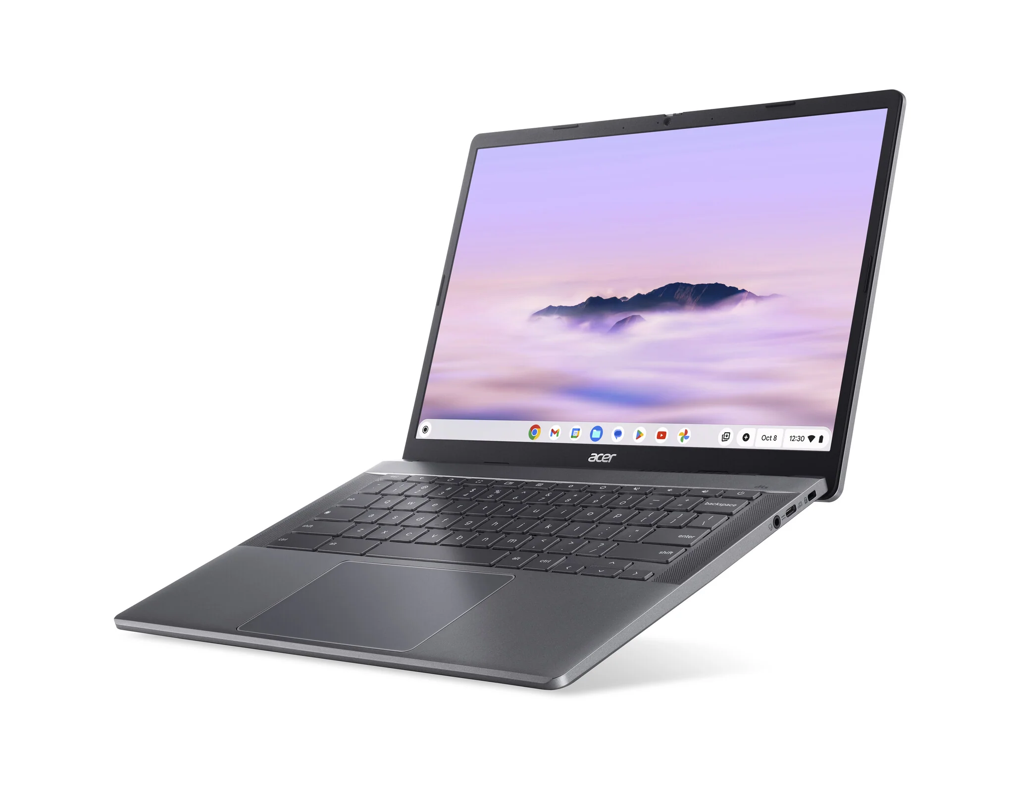 Acer Chromebook Plus 514 - 35.6 cm (14") - Touchscreen - AMD Ryzen™ 5-7520C - 8 GB LPDDR5x-SDRAM - 256 GB SSD - Wi-Fi 6E - ChromeOS - Grey - Image 4