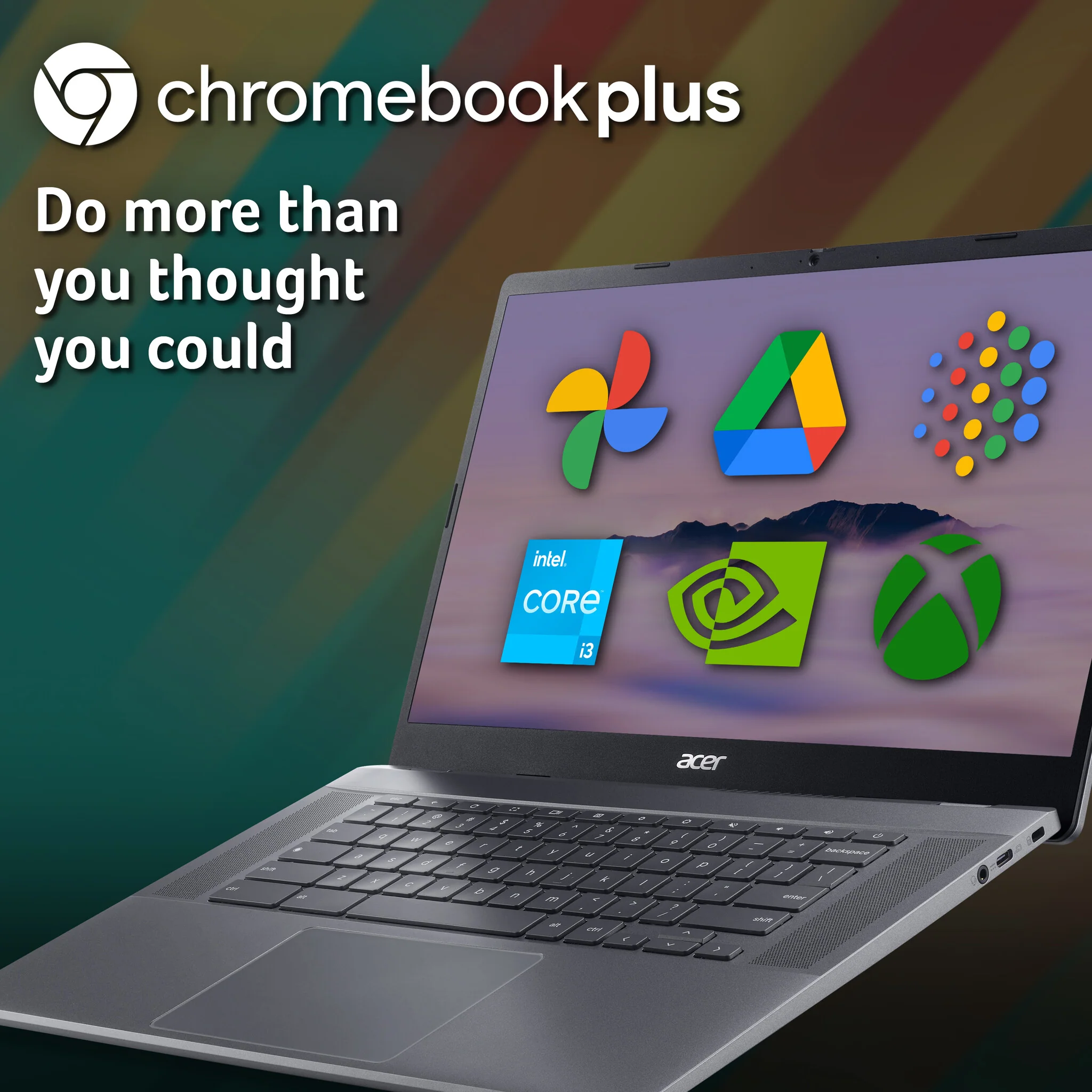 Acer Chromebook Plus 515 - 39.6 cm (15.6") - Intel® Core i3-1215U - 8 GB LPDDR5x-SDRAM - 256 GB SSD - Wi-Fi 6E - Chrome OS - Grey - Image 4