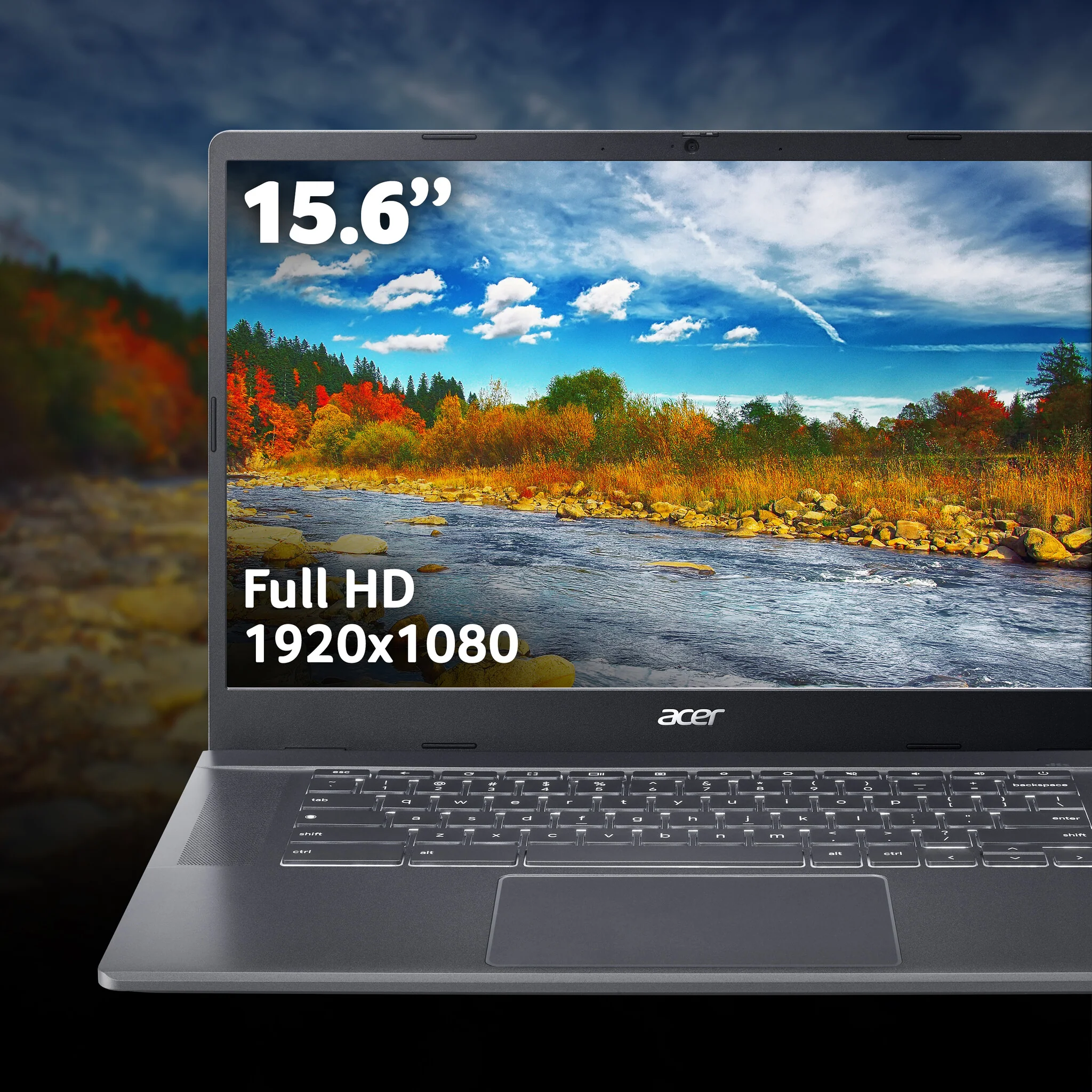 Acer Chromebook Plus 515 - 39.6 cm (15.6") - Intel® Core i5-1235U - 8 GB LPDDR5x-SDRAM - 256 GB SSD - Wi-Fi 6E - ChromeOS - Grey - Image 6