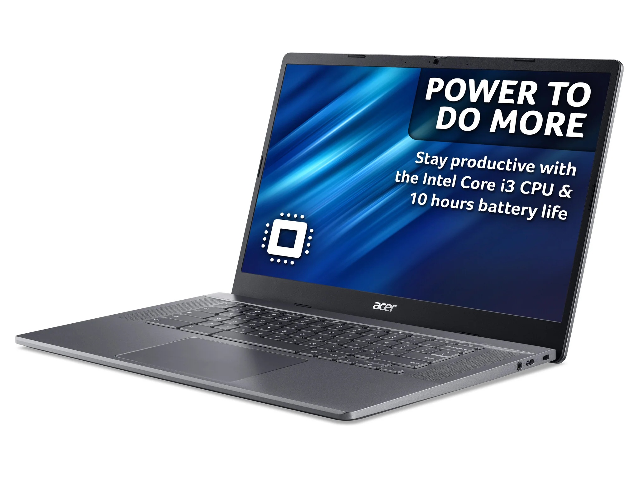 Acer Chromebook Plus 515 - 39.6 cm (15.6") - Intel® Core™ i3-1215U - 8 GB LPDDR5x-SDRAM - 256 GB SSD - Wi-Fi 6E - ChromeOS - Grey - Image 5