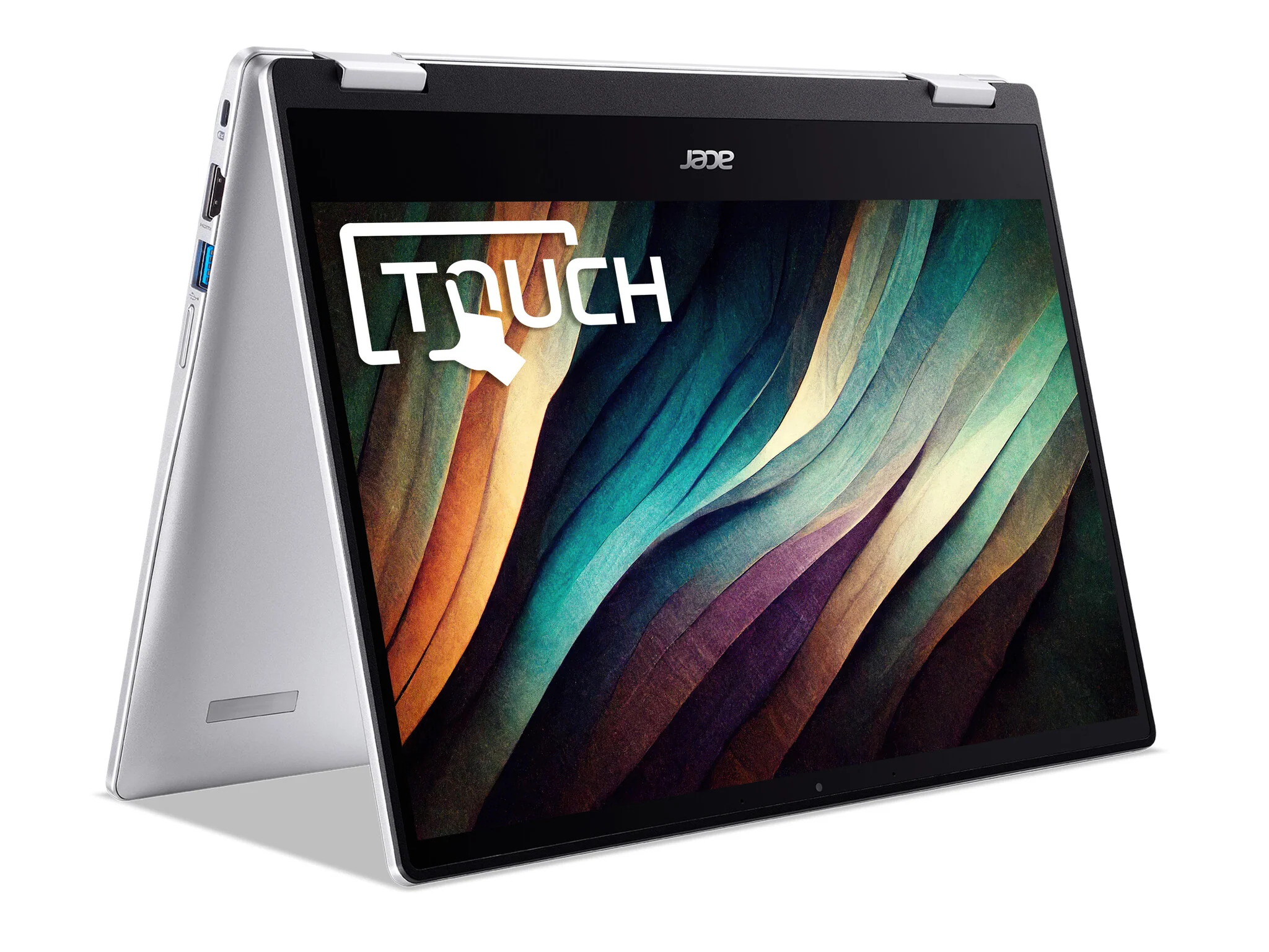 Acer Chromebook Spin 314 Hybrid (2-in-1) - 35.6 cm (14") - Touchscreen - Intel Celeron N4500 - 4 GB LPDDR4x-SDRAM - 128 GB eMMC - Wi-Fi 6 - ChromeOS - Silver - Image 3
