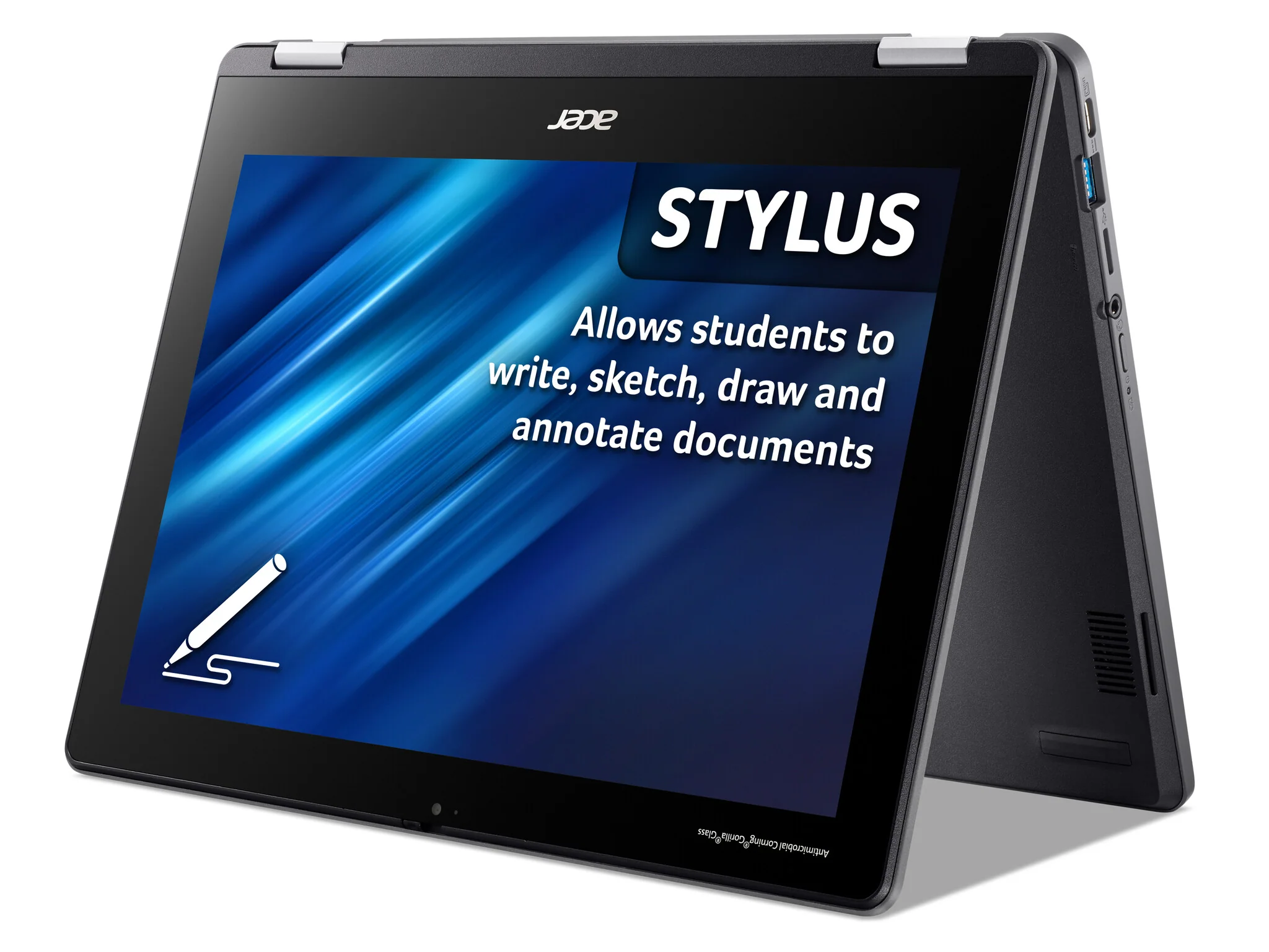Acer Chromebook Spin 512 - 30.5 cm (12") - Touchscreen - Intel® N N100 - 4 GB LPDDR5-SDRAM - 64 GB eMMC - Wi-Fi 6E - ChromeOS - Black - Image 6