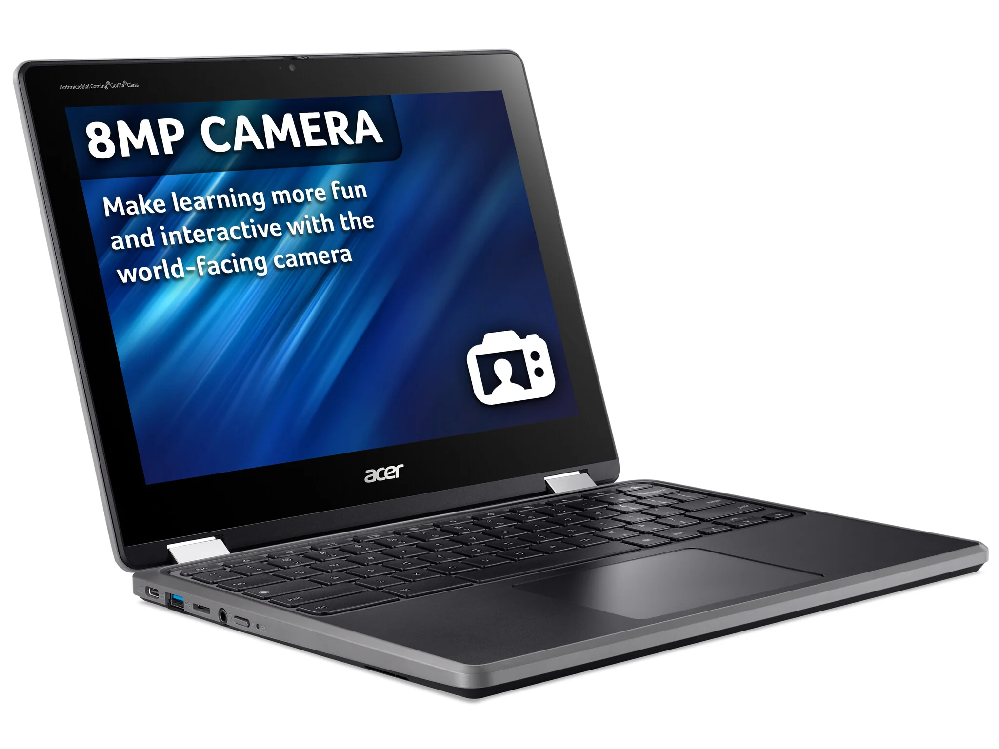 Acer Chromebook Spin 512 - 30.5 cm (12") - Touchscreen - Intel® N N100 - 4 GB LPDDR5-SDRAM - 64 GB eMMC - Wi-Fi 6E - ChromeOS - Black - Image 7