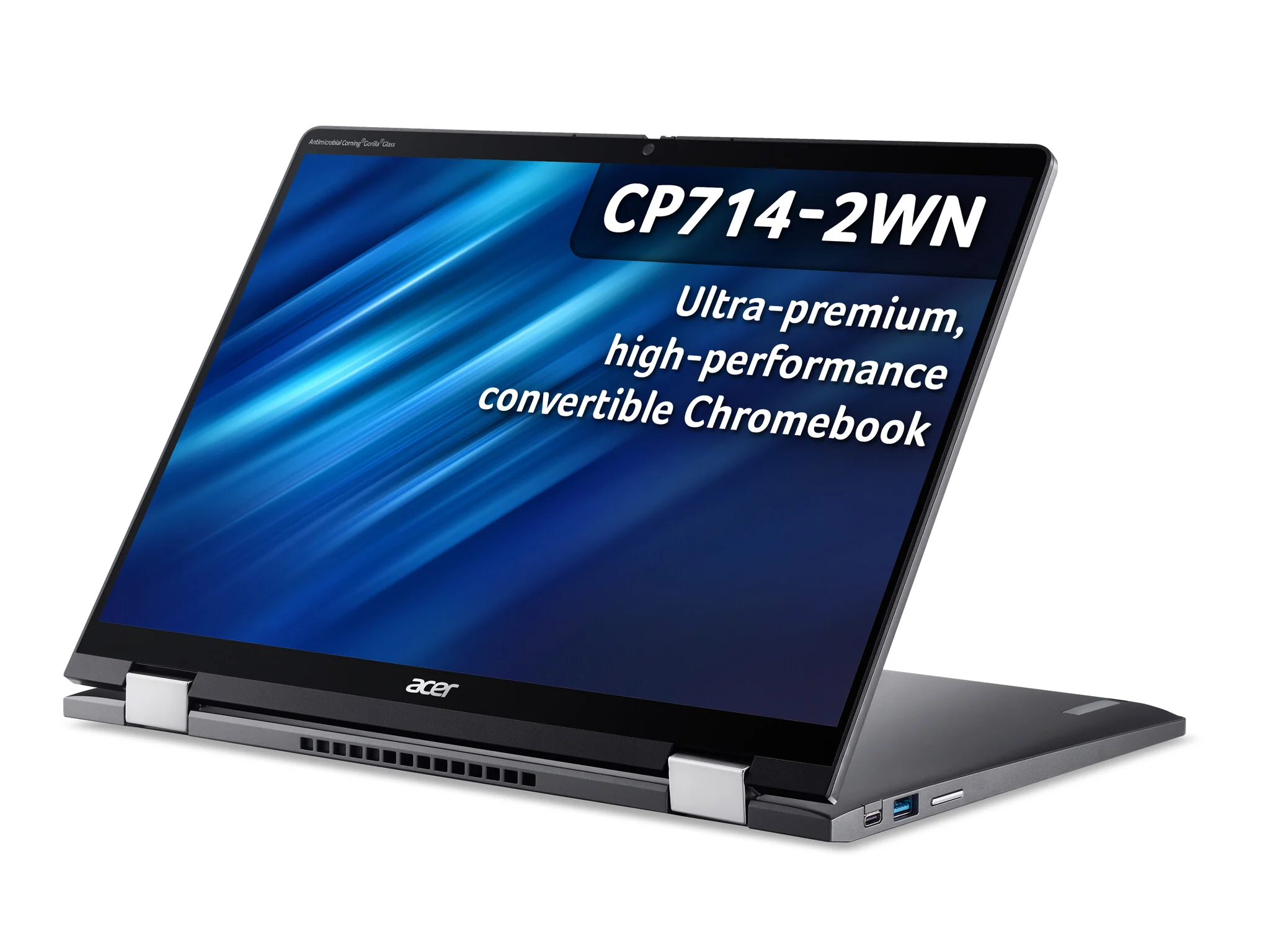 Acer Chromebook Spin 714 - 35.6 cm (14") - Touchscreen - Intel® Core i3-1315U - 8 GB LPDDR4x-SDRAM - 256 GB SSD - Wi-Fi 6E - Chrome OS - Grey - Image 3