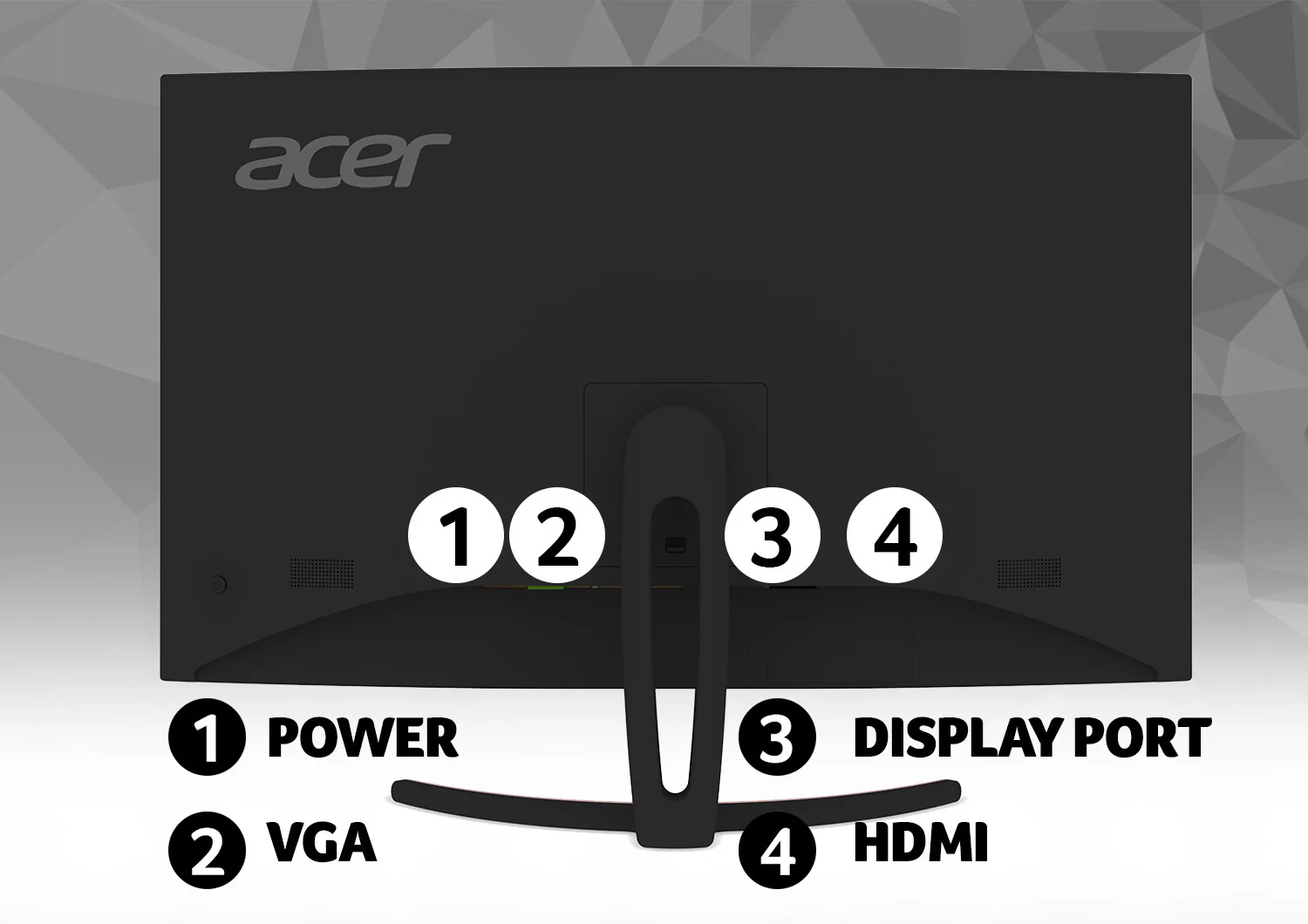 Acer ED3 ED323QURA - 80 cm (31.5") - 2560 x 1440 pixels QHD Curved Monitor - Image 4