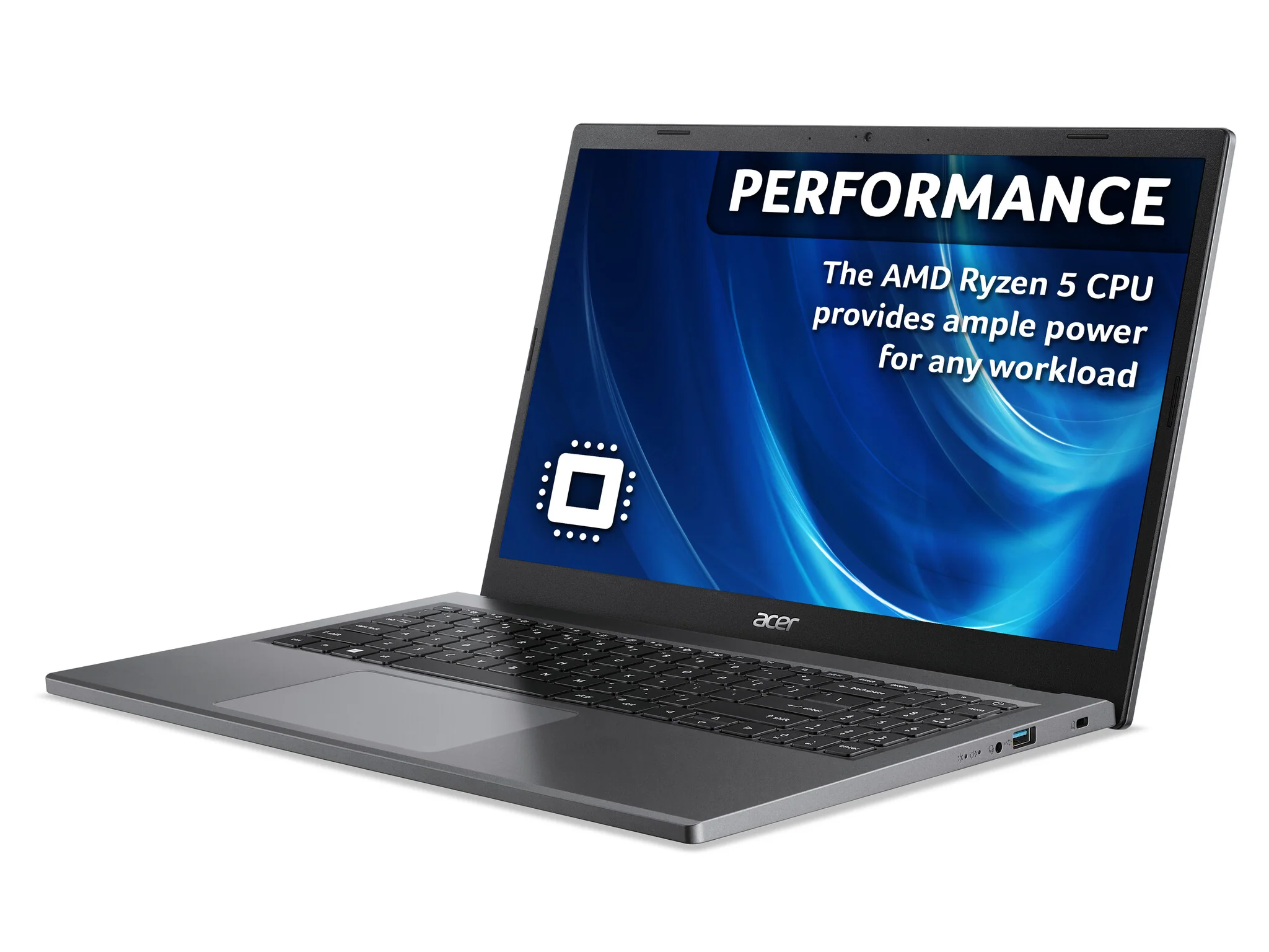 Acer Extensa 15 Laptop - 39.6 cm (15.6") - AMD Ryzen™ 5 7520U - 8 GB LPDDR5-SDRAM - 256 GB SSD - Wi-Fi 5 - Windows 11 Pro - Grey - Image 6