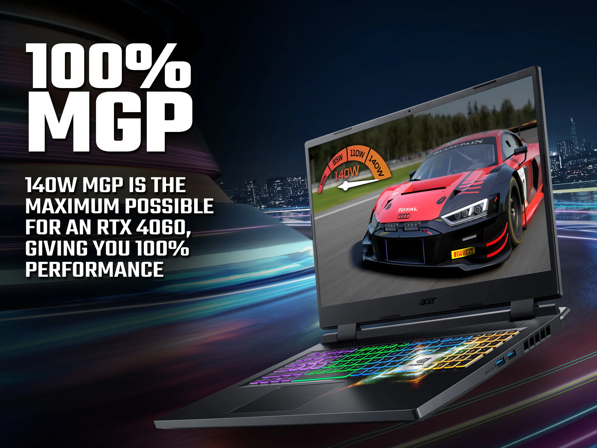 Acer Nitro 5 AN517-55 Gaming Laptop - 43.9 cm (17.3") - Intel® Core™ i7-12650H - 16 GB DDR4-SDRAM - 1.02TB SSD - NVIDIA GeForce RTX 4060 - Wi-Fi 6 - Windows - Image 4