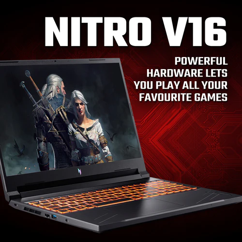 Acer Nitro V 16 Gaming Laptop - 40.6 cm (16") - AMD Ryzen 7 8845HS - 16 GB DDR5-SDRAM - 512 GB SSD - NVIDIA GeForce RTX 3050 - Wi-Fi 6 - Windows 11 Home - Black - Image 4