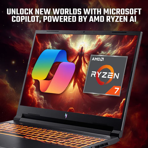 Acer Nitro V 16 Gaming Laptop - 40.6 cm (16") - AMD Ryzen 7 8845HS - 16 GB DDR5-SDRAM - 512 GB SSD - NVIDIA GeForce RTX 3050 - Wi-Fi 6 - Windows 11 Home - Black - Image 8