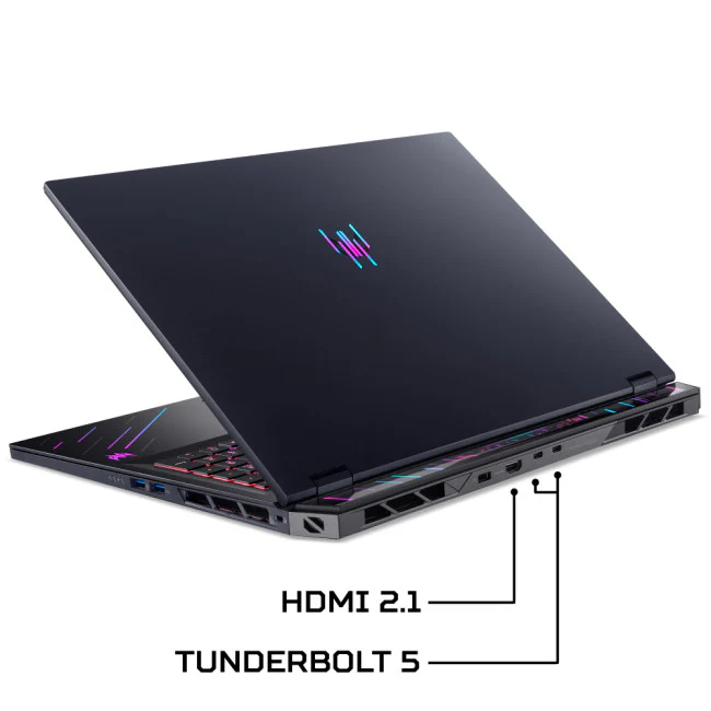 Acer Predator Helios 18 AI Laptop - 45.7 cm (18") - Intel® Core™ Ultra 9 275HX - 32GB DDR5-SDRAM - 1 TB SSD - NVIDIA GeForce RTX 5080 - Wi-Fi 7 - Windows 11 Home - Black - Image 5
