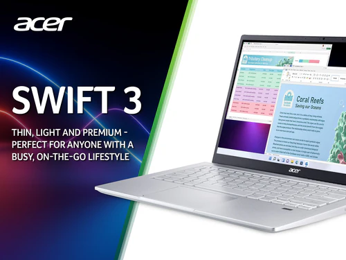 Acer Swift 3 Laptop - 35.6 cm (14") - AMD Ryzen 7 5700U - 16 GB LPDDR4x-SDRAM - 1 TB SSD - Wi-Fi 6 - Windows 11 Home - Silver - Image 4