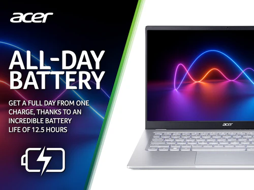 Acer Swift 3 Laptop - 35.6 cm (14") - AMD Ryzen 7 5700U - 16 GB LPDDR4x-SDRAM - 1 TB SSD - Wi-Fi 6 - Windows 11 Home - Silver - Image 8
