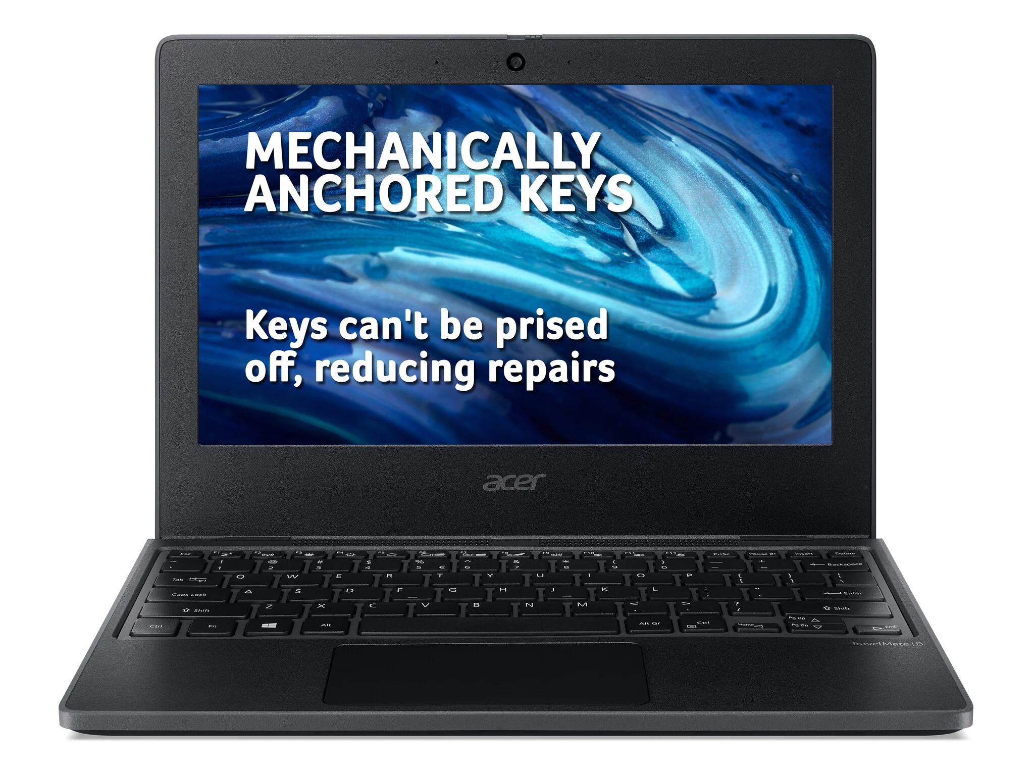 Acer TravelMate B3 Laptop - 29.5 cm (11.6") - Intel® Celeron® N4120 - 4 GB DDR4-SDRAM - 64 GB eMMC - Wi-Fi 5 - Windows 10 Pro Education - Black - Image 3