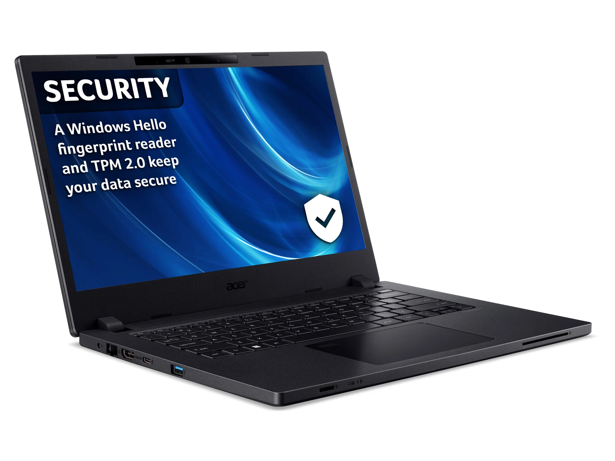 Acer TravelMate P2 Laptop - 35.6 cm (14") - Intel® Core™ i5-1235U - 8 GB DDR4-SDRAM - 256 GB SSD - Wi-Fi 6 - Windows 11 Pro - Black - Image 4