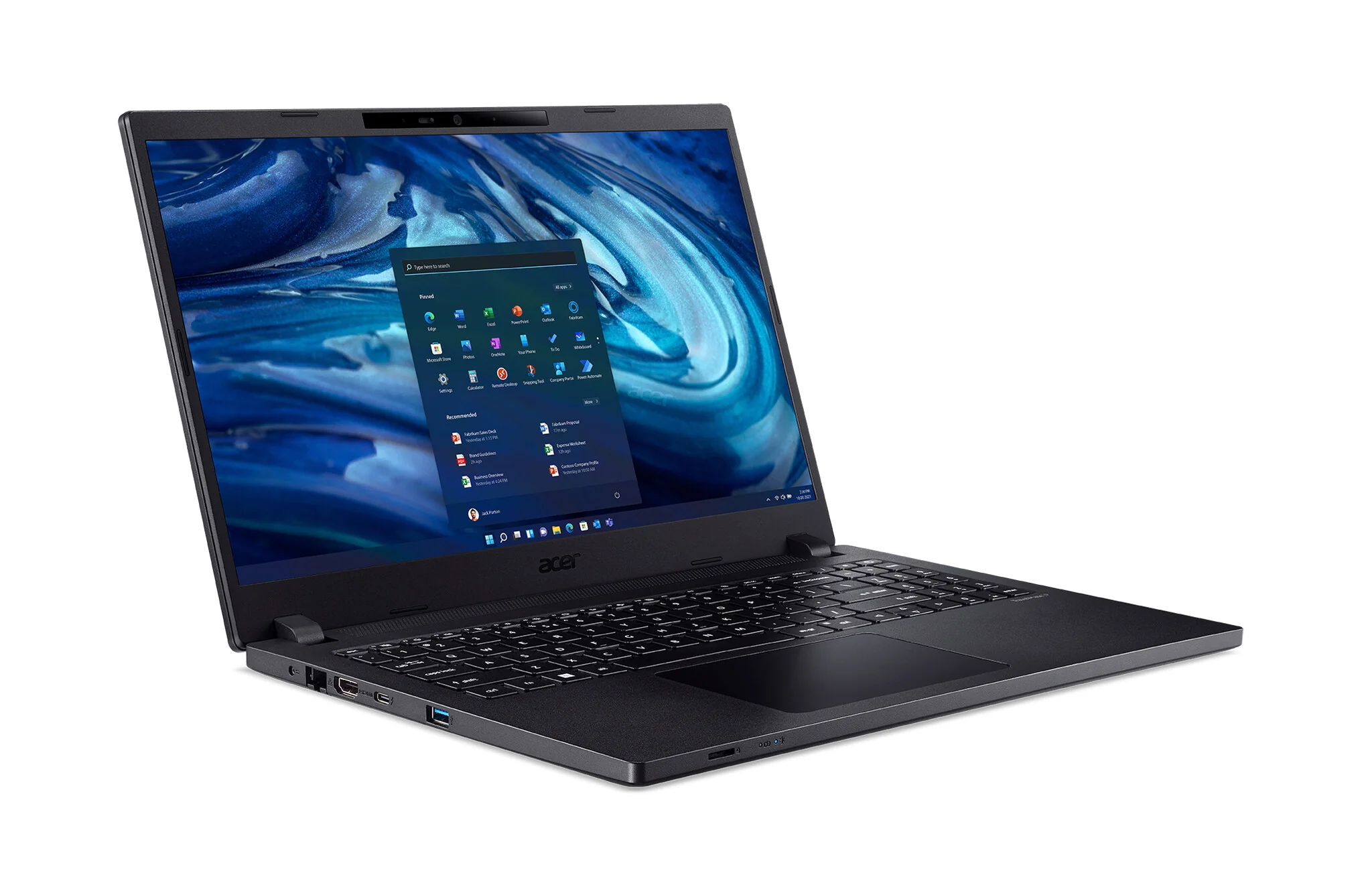 Acer TravelMate P2 Laptop - 39.6 cm (15.6") - Intel® Core™ i7-1255U - 16 GB DDR4-SDRAM - 512 GB SSD - Wi-Fi 6 - Windows 11 Pro - Black - Image 2
