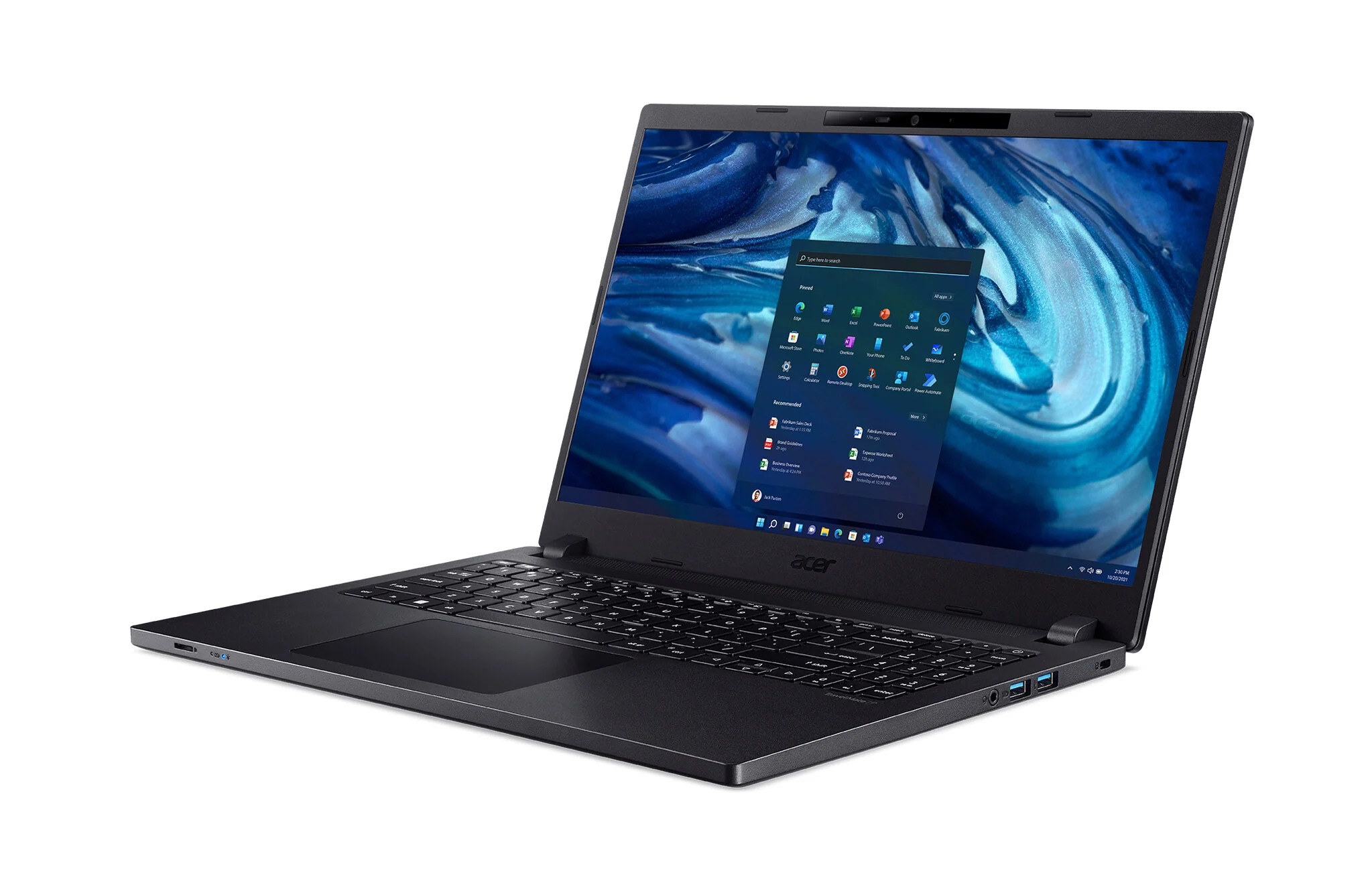 Acer TravelMate P2 Laptop - 39.6 cm (15.6") - Intel® Core™ i7-1255U - 16 GB DDR4-SDRAM - 512 GB SSD - Wi-Fi 6 - Windows 11 Pro - Black - Image 3
