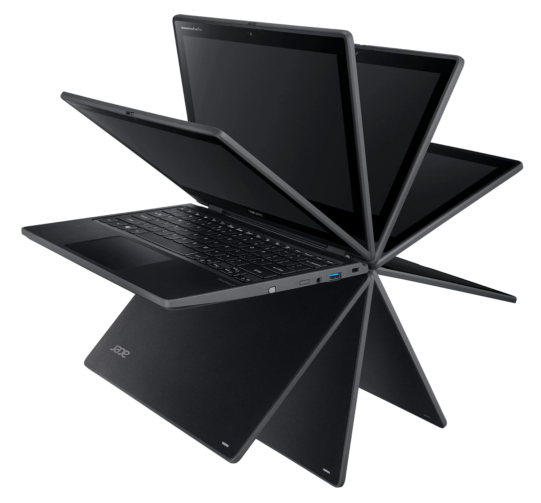 Acer TravelMate Spin B3 Hybrid (2-in-1) - 29.5 cm (11.6") - Touchscreen - Intel® Celeron® N6000 - 8 GB DDR4-SDRAM - 256 GB SSD - Wi-Fi 6 - Windows 11 Pro - Black - Image 7
