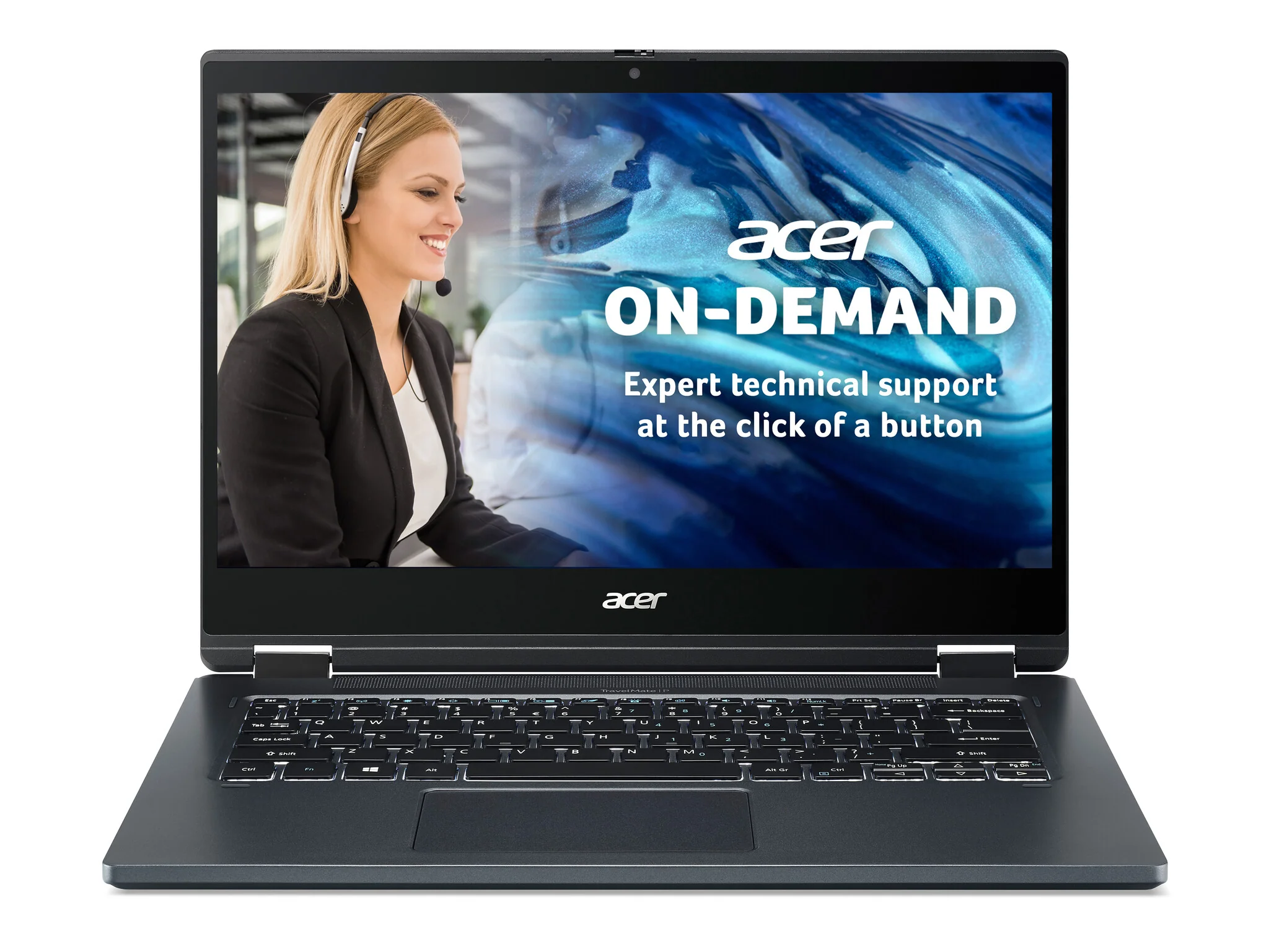 Acer TravelMate TMP414RN-51 Hybrid (2-in-1) - 35.6 cm (14") - Touchscreen - Intel® Core™ i5-1135G7 - 8 GB DDR4-SDRAM - 256 GB SSD - Wi-Fi 6 - Windows 10 Pro - Blue - Image 2
