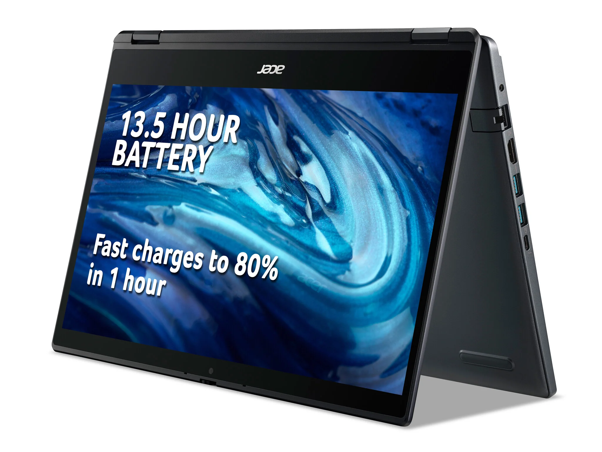 Acer TravelMate TMP414RN-51 Hybrid (2-in-1) - 35.6 cm (14") - Touchscreen - Intel® Core™ i5-1135G7 - 8 GB DDR4-SDRAM - 256 GB SSD - Wi-Fi 6 - Windows 10 Pro - Blue - Image 4