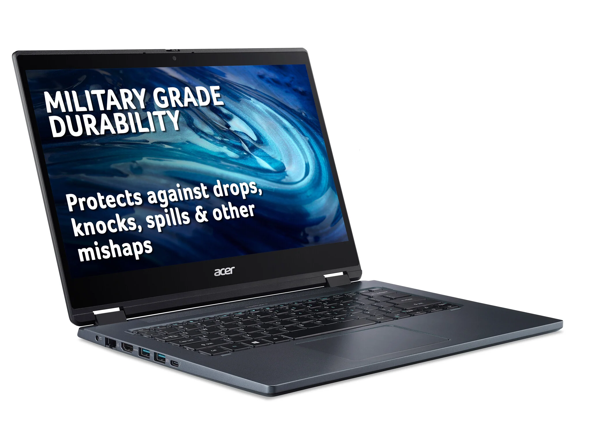 Acer TravelMate TMP414RN-51 Hybrid (2-in-1) - 35.6 cm (14") - Touchscreen - Intel® Core™ i5-1135G7 - 8 GB DDR4-SDRAM - 256 GB SSD - Wi-Fi 6 - Windows 10 Pro - Blue - Image 5