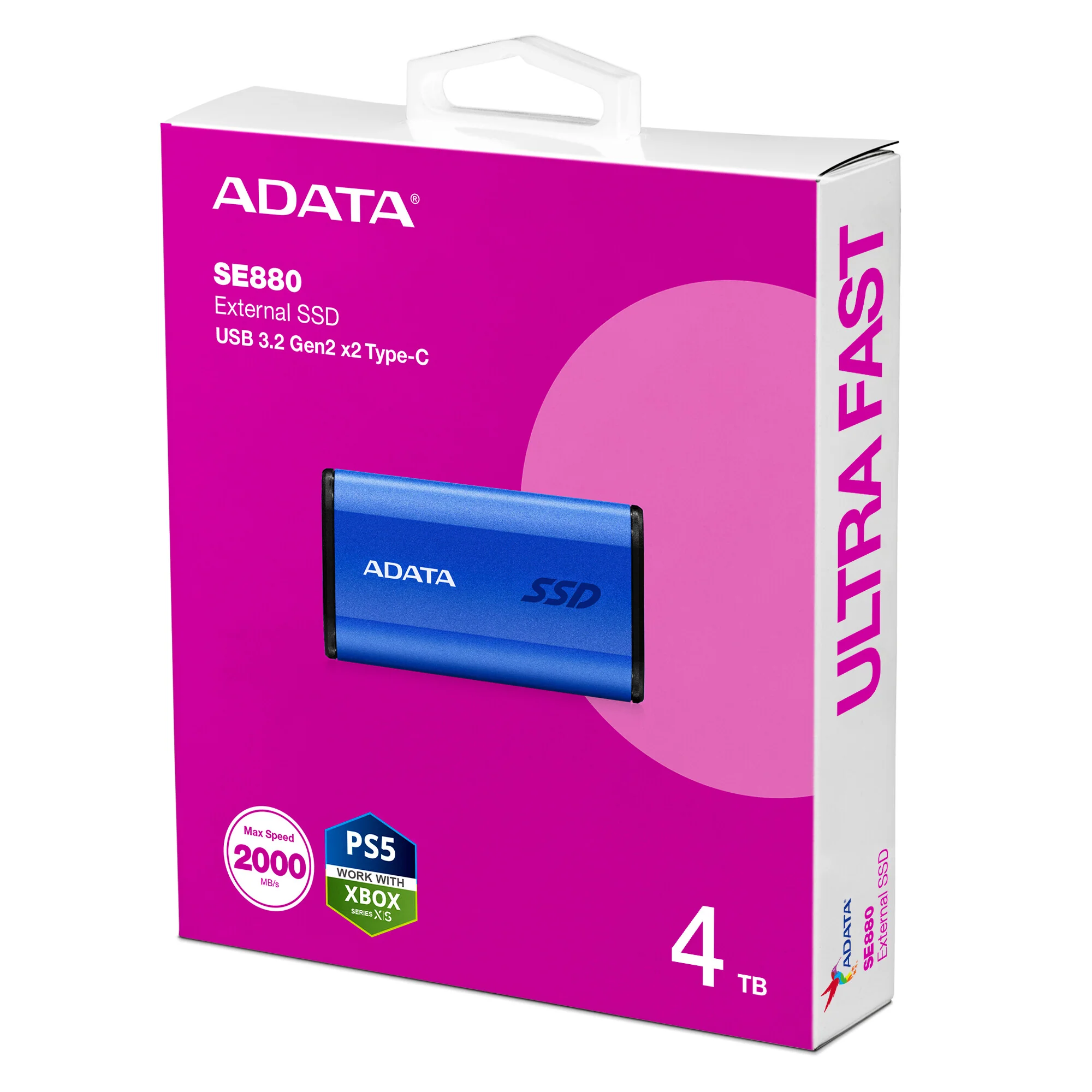 ADATA SE880 - USB-C External SSD in Blue - 4 TB - Image 6
