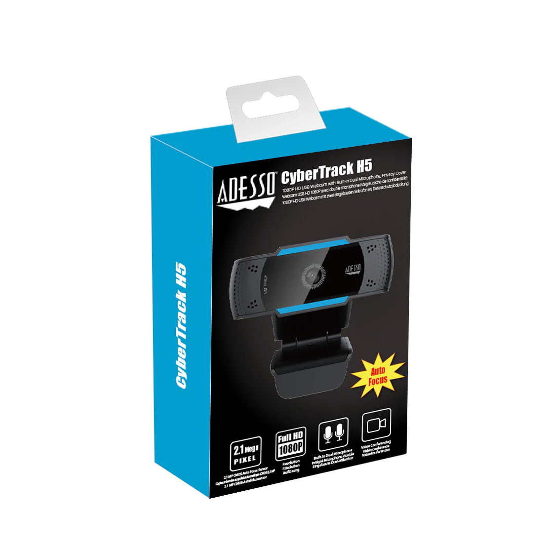 Adesso CyberTrack H5 - 2.1 MP 1920 x 1080 pixels USB 2.0 webcam - Image 10