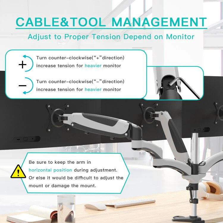 Amer Mounts HYDRA3XL - Desk monitor mount for 38.1 cm (15") to 71.1 cm (28") - Image 8