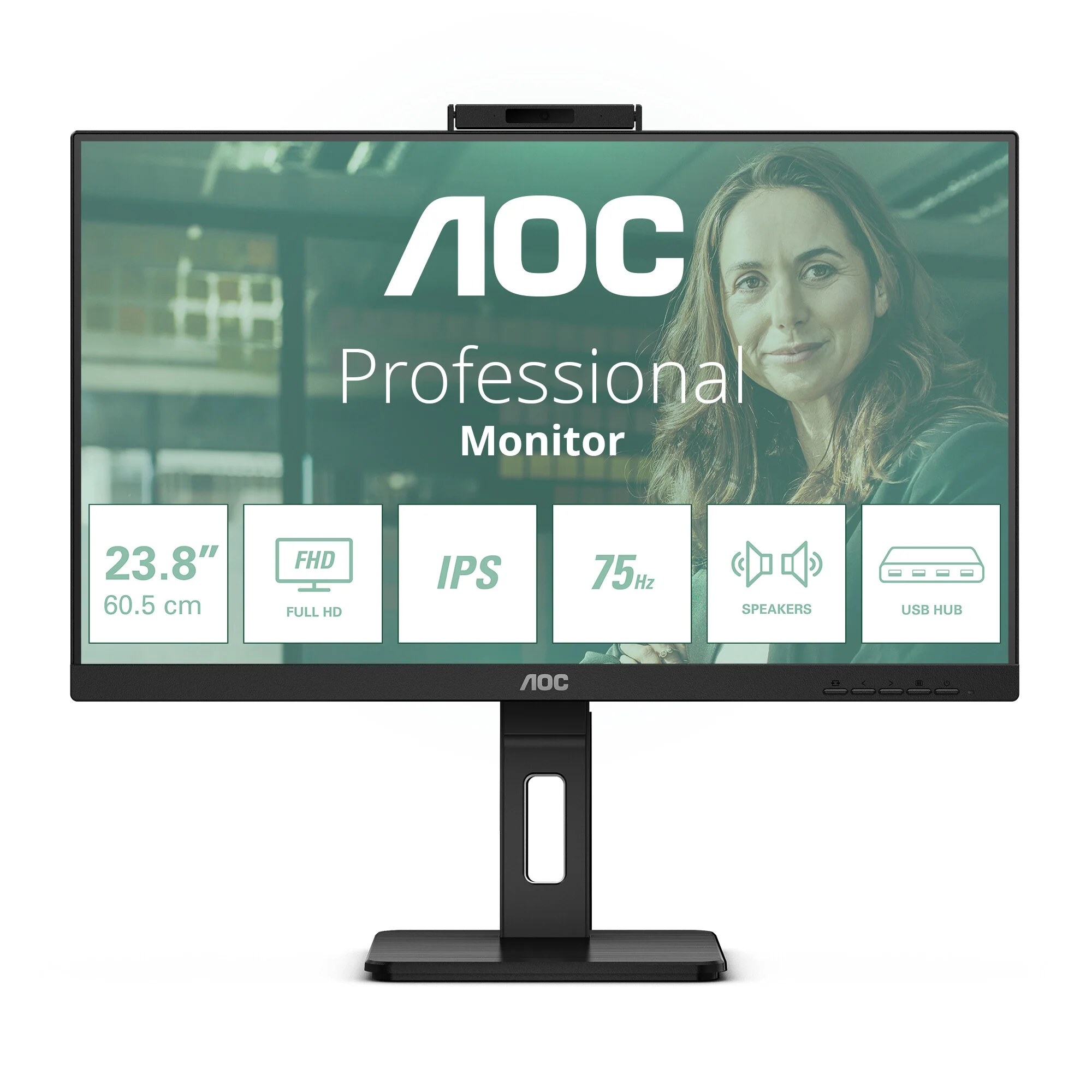 AOC 24P3QW - 60.5 cm (23.8") - 1920 x 1080 pixels FHD W-LED Monitor