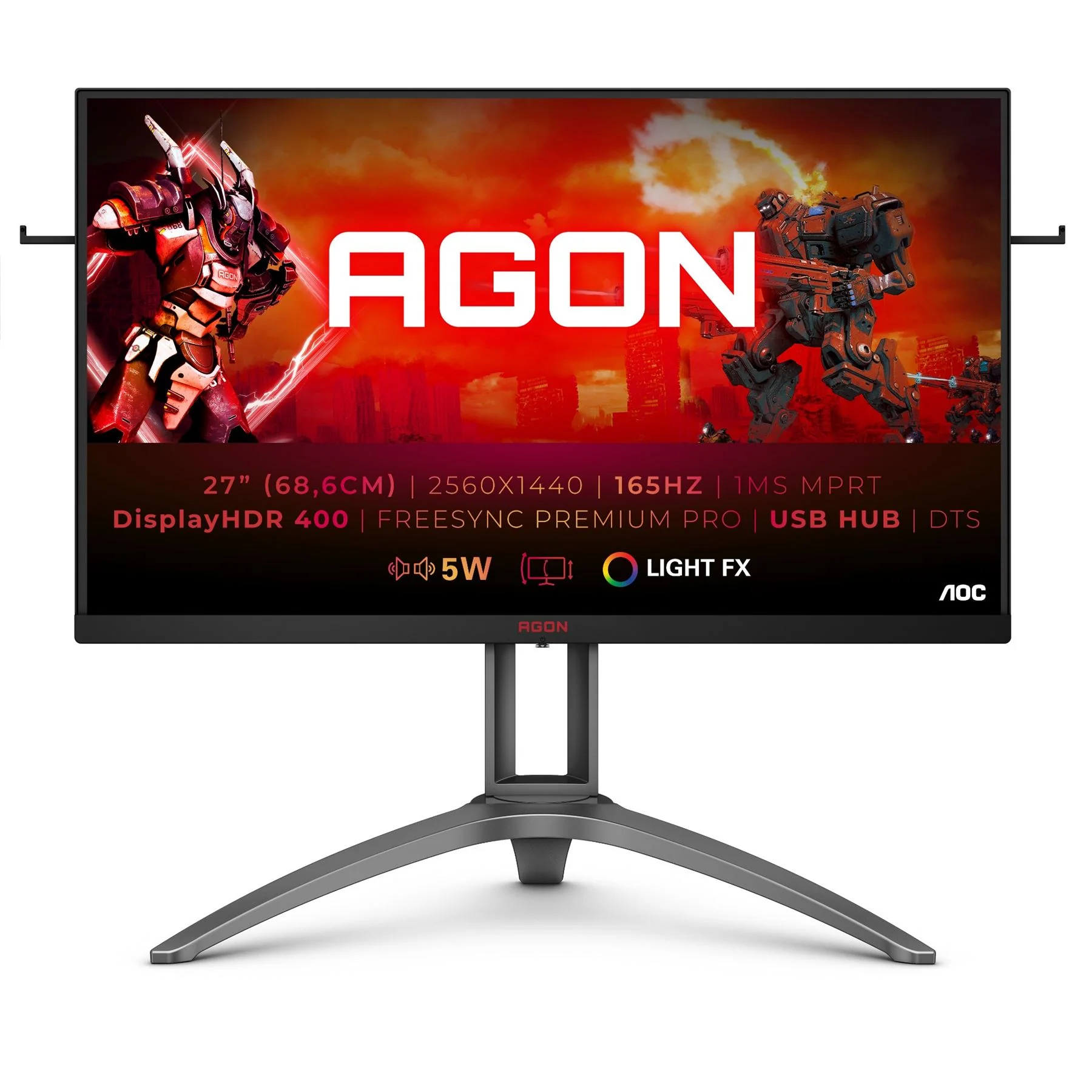 AOC AGON 3 AG273QX Computer Monitor 68.6 cm (27") 2560 x 1440 pixels Quad HD LCD Black