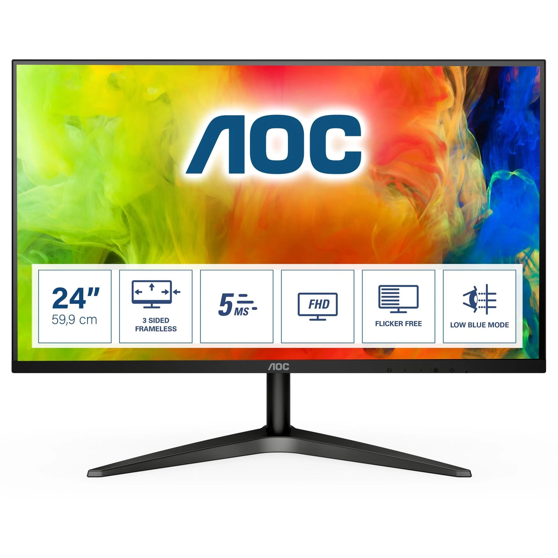 AOC B1 24B1H Computer Monitor 59.9 cm (23.6") 1920 x 1080 pixels Full HD LED Black