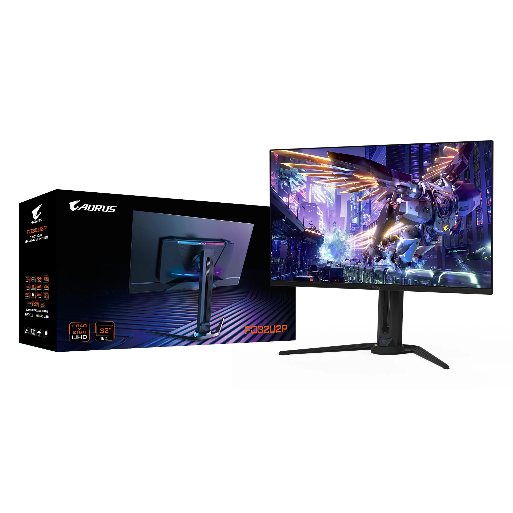 Gigabyte AORUS FO32U2P - 80 cm (31.5") - 3840 x 2160 pixels 4K Ultra HD OLED Monitor - Image 7