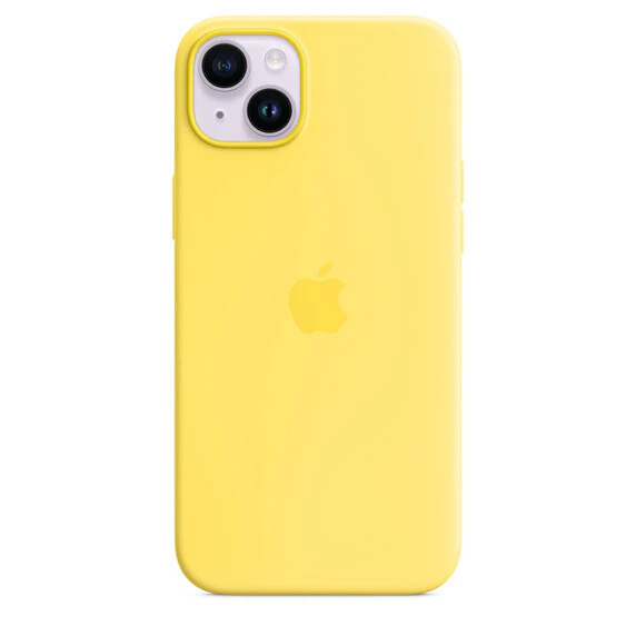 Silicone Case with MagSafe for iPhone 14 Plus  in Canary Yellow - Image 6