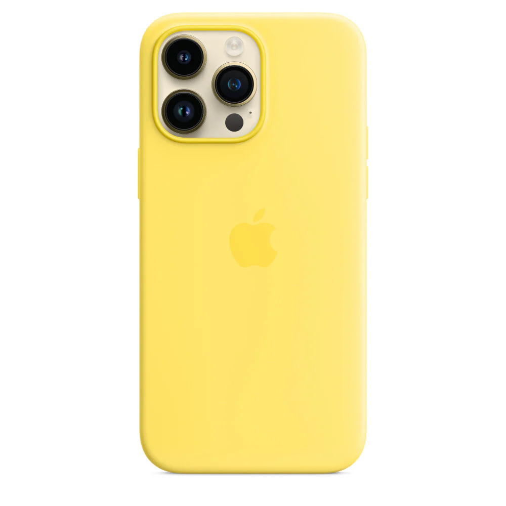 Silicone Case with MagSafe for iPhone 14 Pro Max in Canary Yellow - Image 2